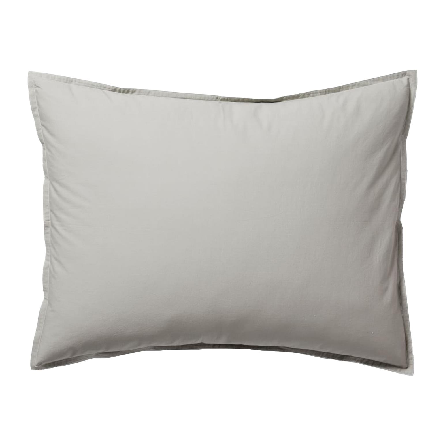 West Elm Organic Washed Cotton Percale Plain Quilt Pillowcase Standard
